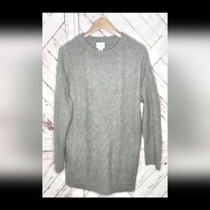 H&M Cable Knit Wool Gray Sweater